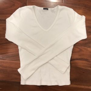 Brandy Melville white long sleeve top brand new